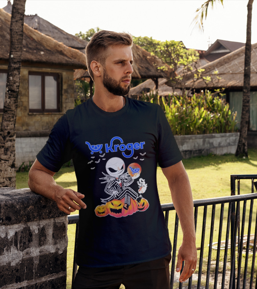 Kroger Jack Skellington Zero Halloween Pumpkin Balloons T-Shirt