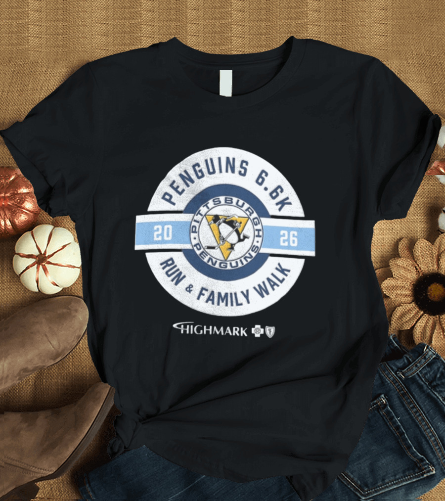 Pittsburgh Penguins 2026 Penguins 6.6k Run Family Walk Highmark T-Shirt
