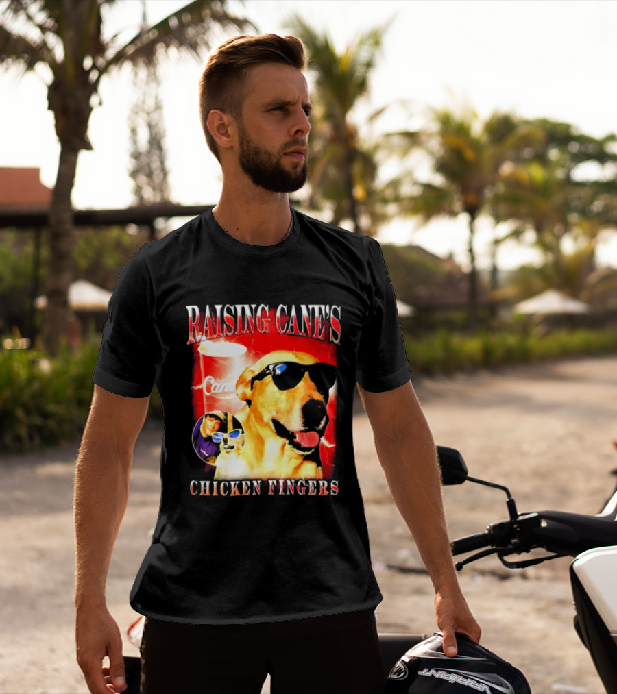 Raising Cane's Labrador Sunglasses Cup Chicken Fingers T-Shirt