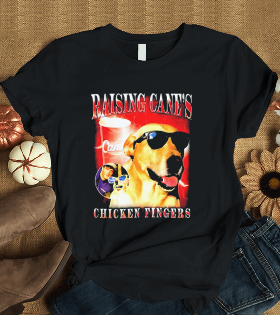 Raising Cane's Labrador Sunglasses Cup Chicken Fingers T-Shirt