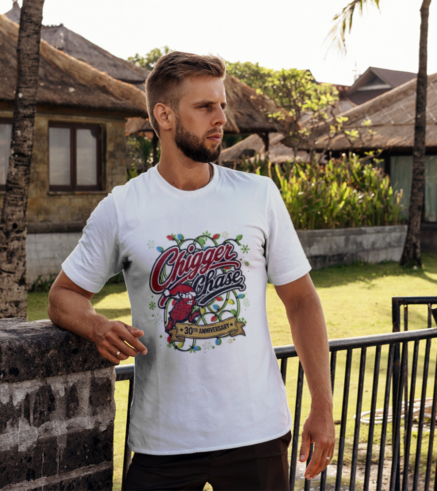 Chigger Chase Christmas Lights 30th Anniversary Celebration T-Shirt