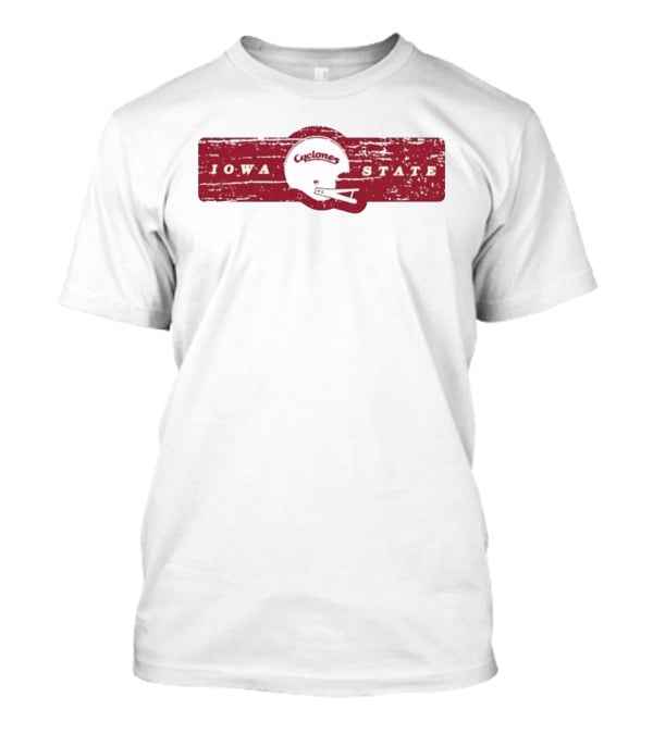 Distressed Vintage Iowa State Cyclones Football Helmet T-Shirt