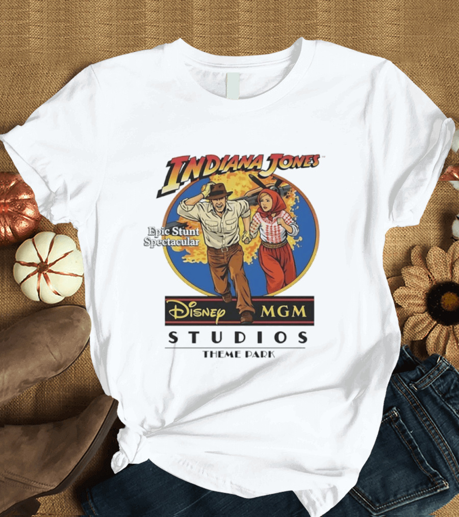 Indiana Jones Epic Stunt Spectacular Disney MGM Studios Theme Park T-Shirt
