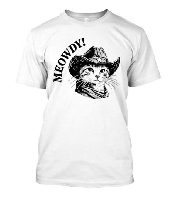 Meowdy Cowboy Cat Star Hat Western Kitten T-Shirt