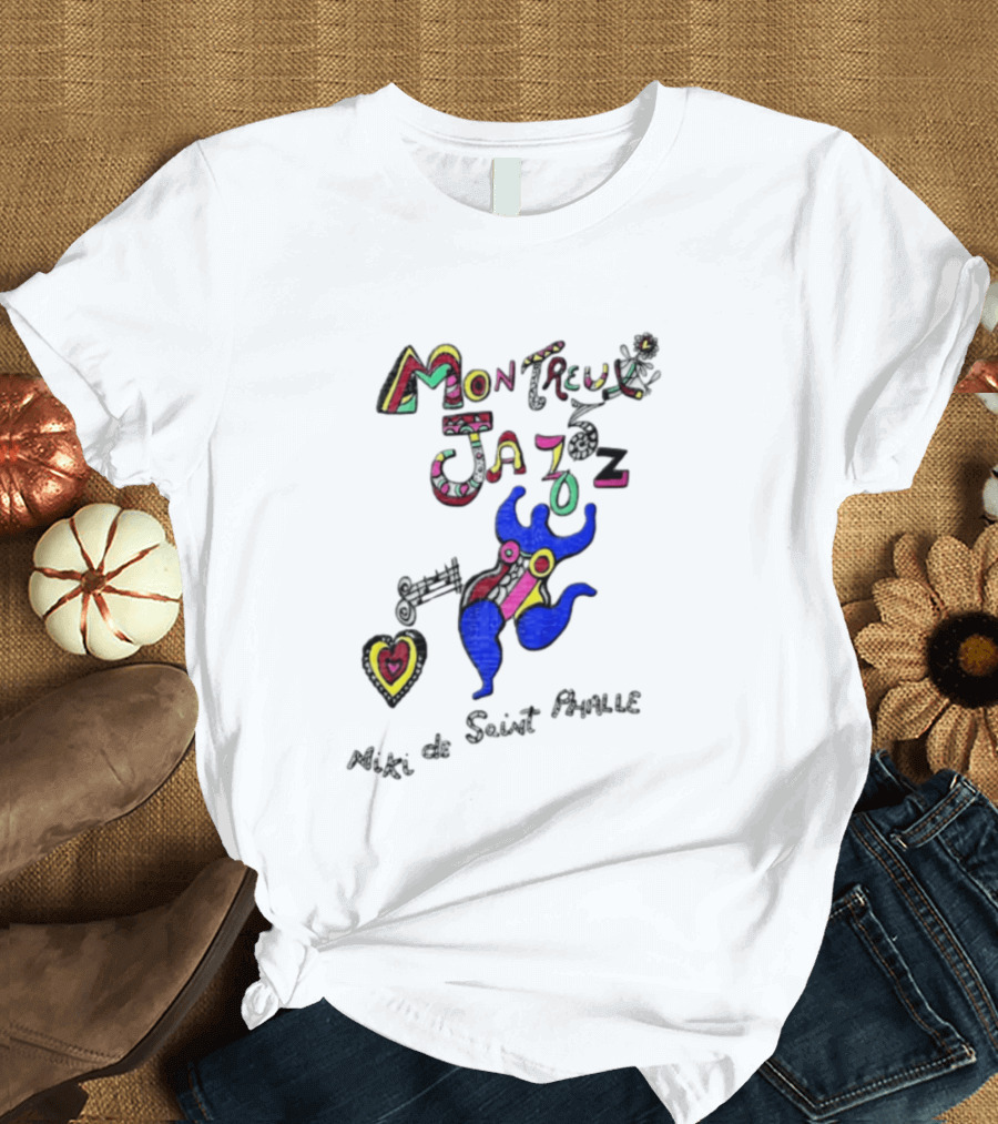 Montreux Jazz Niki De Saint Phalle Colorful Dancing Figure Music T-Shirt