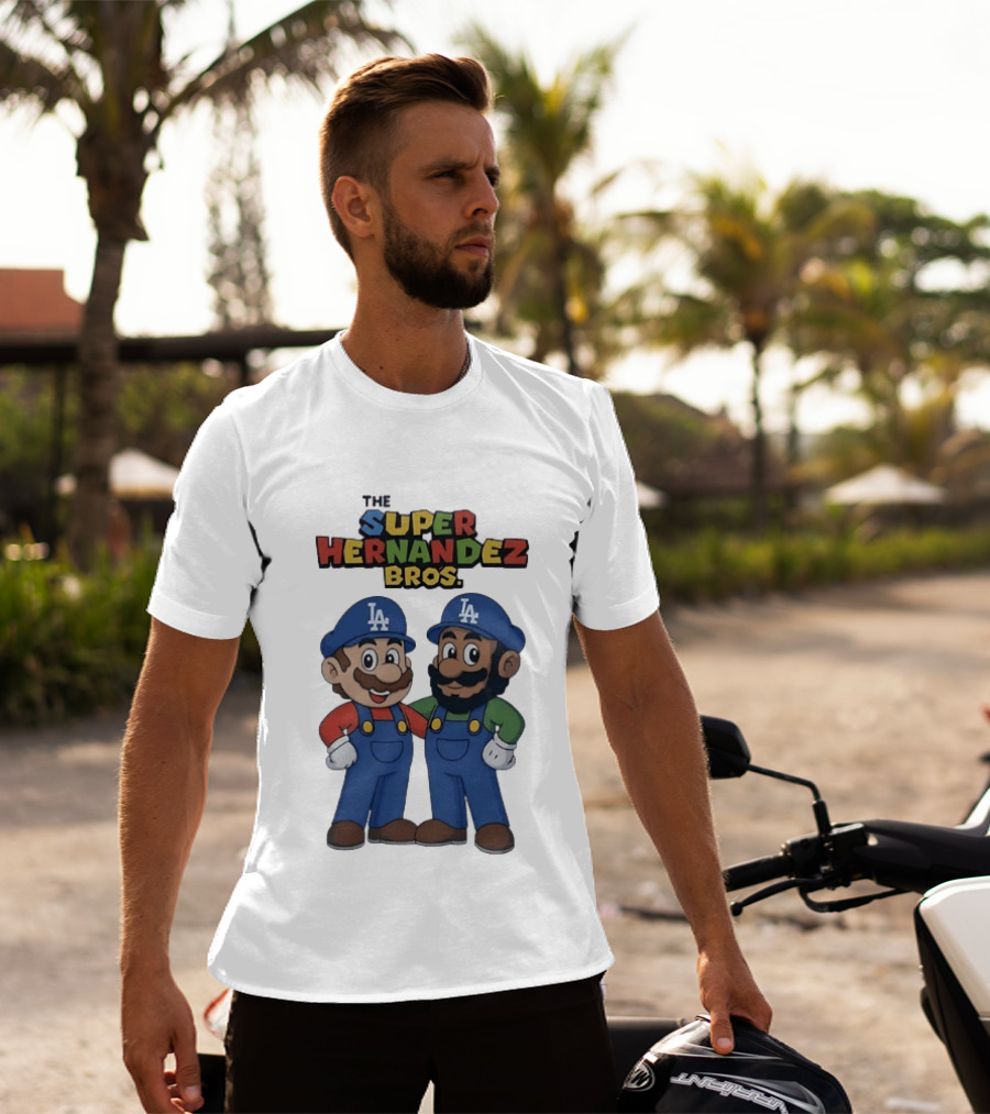 The Super Hernandez Bros Los Angeles Dodgers LA Cap Characters T-Shirt
