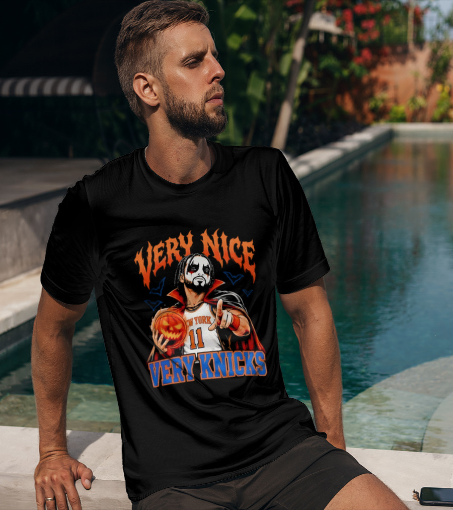 Jalen Brunson New York 11 Very Nice Very Knicks Halloween T-Shirt