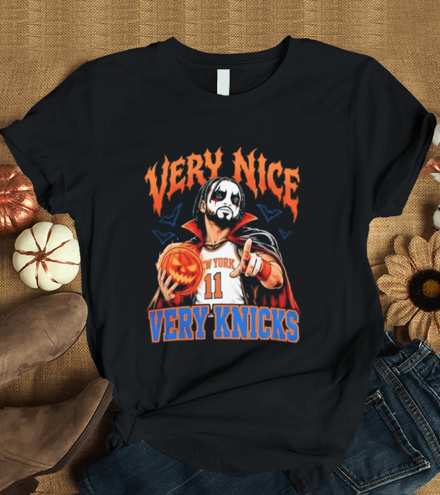 Jalen Brunson New York 11 Very Nice Very Knicks Halloween T-Shirt