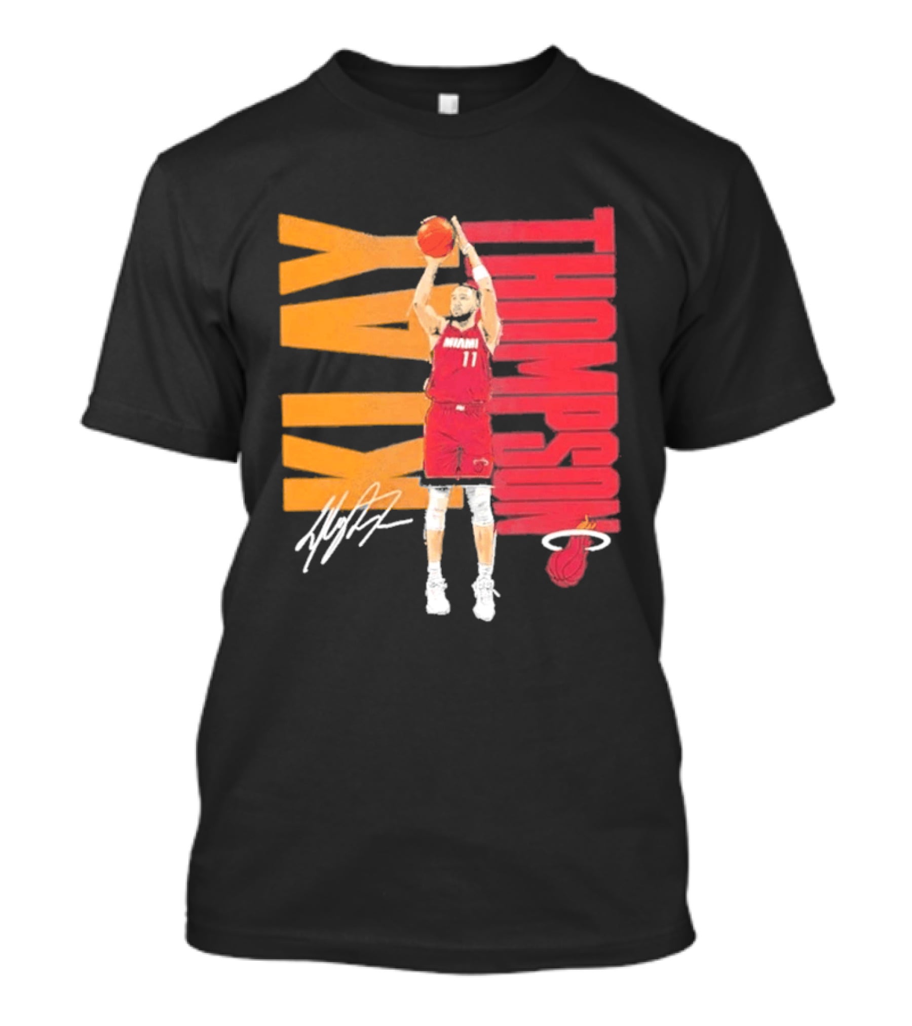 Klay Thompson Miami Heat 11 Basketball Player Signature T-Shirt