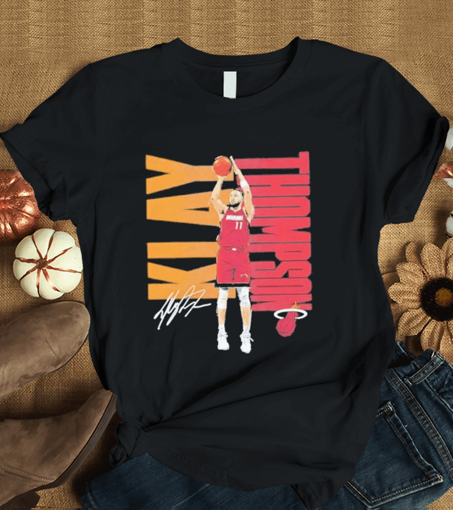 Klay Thompson Miami Heat 11 Basketball Player Signature T-Shirt