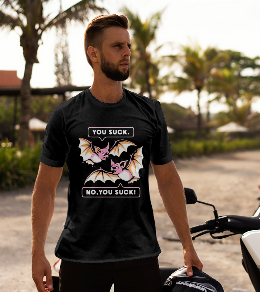 You Suck No You Suck Bats Sarcastic Halloween T-Shirt
