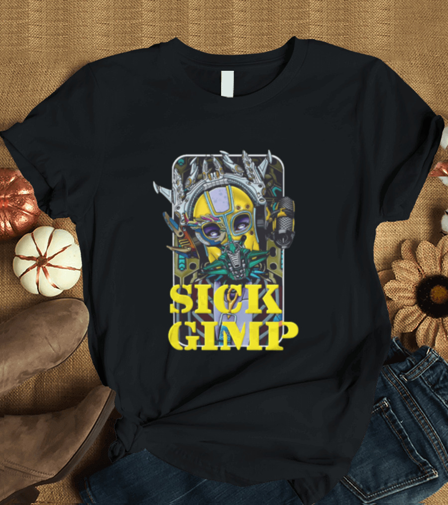 Sick Gimp Cybernetic Masked Figure Futuristic T-Shirt