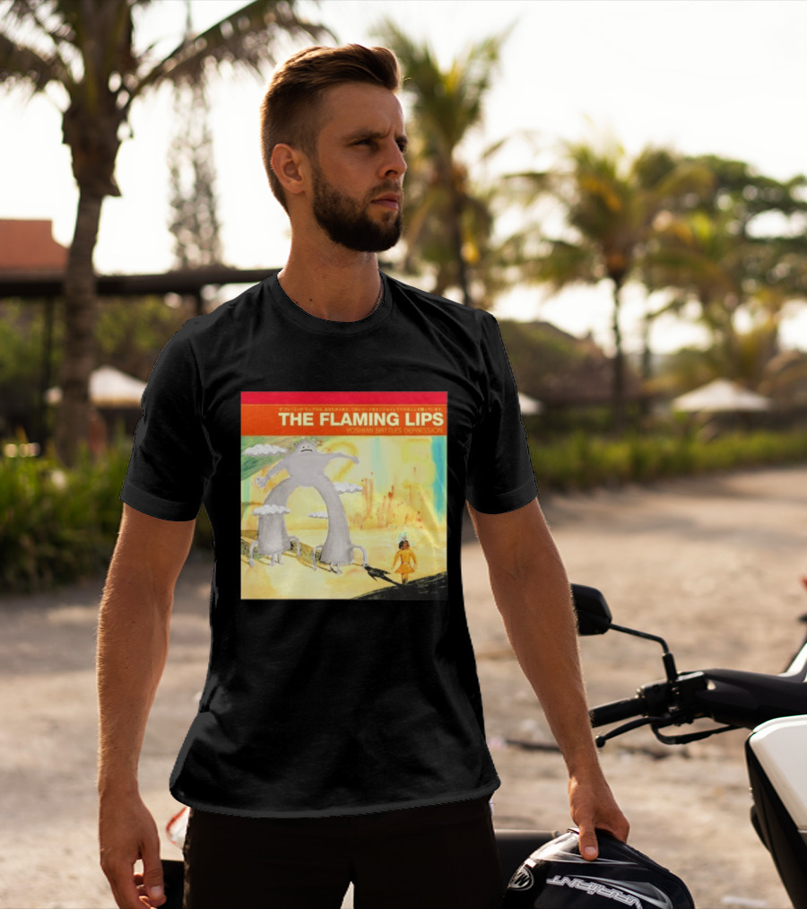 The Flaming Lips Yoshimi Battles Depression Mystery Creature And Girl In Fantasy World T-Shirt