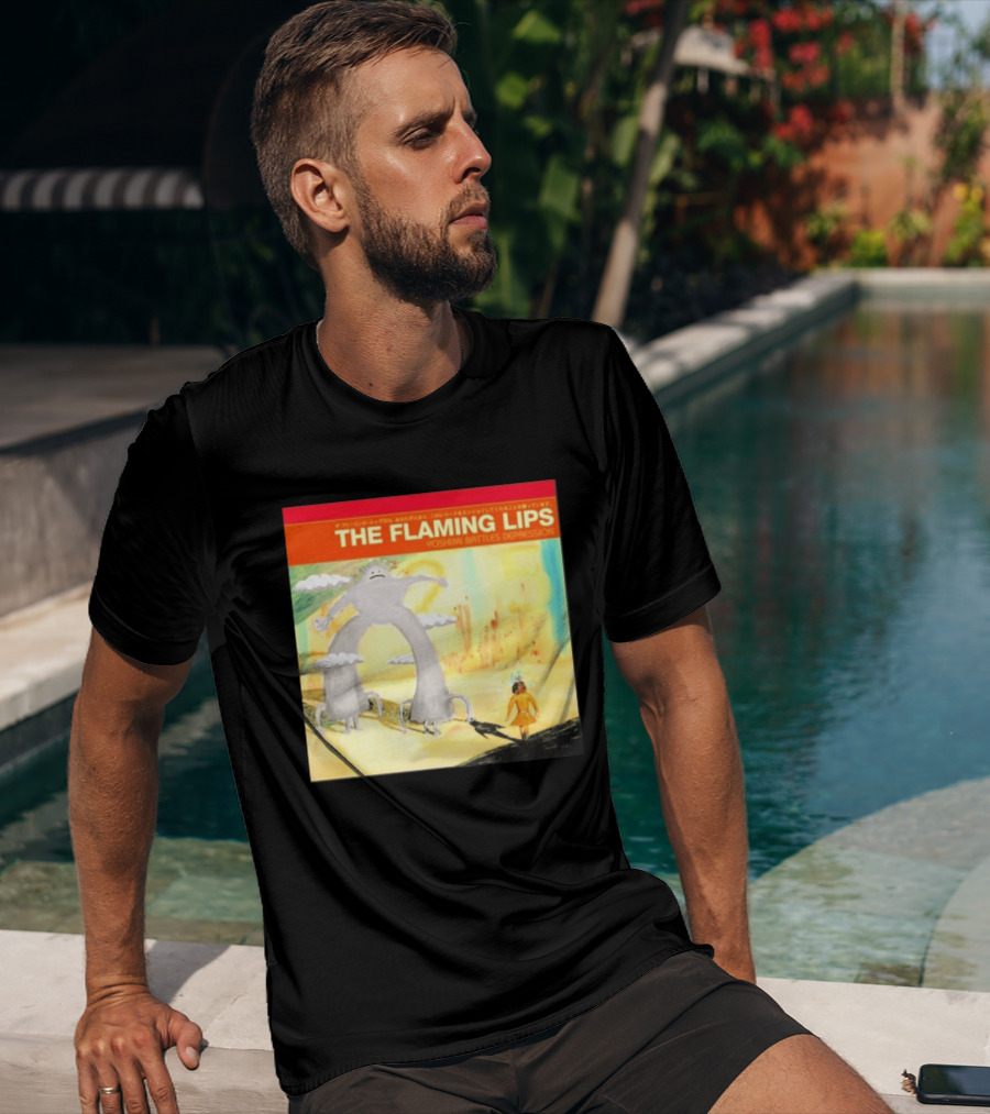 The Flaming Lips Yoshimi Battles Depression Mystery Creature And Girl In Fantasy World T-Shirt