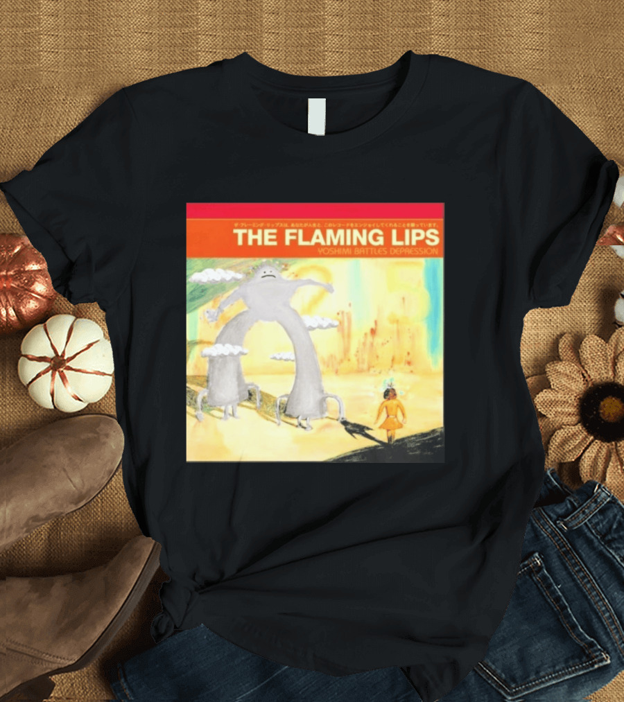 The Flaming Lips Yoshimi Battles Depression Mystery Creature And Girl In Fantasy World T-Shirt