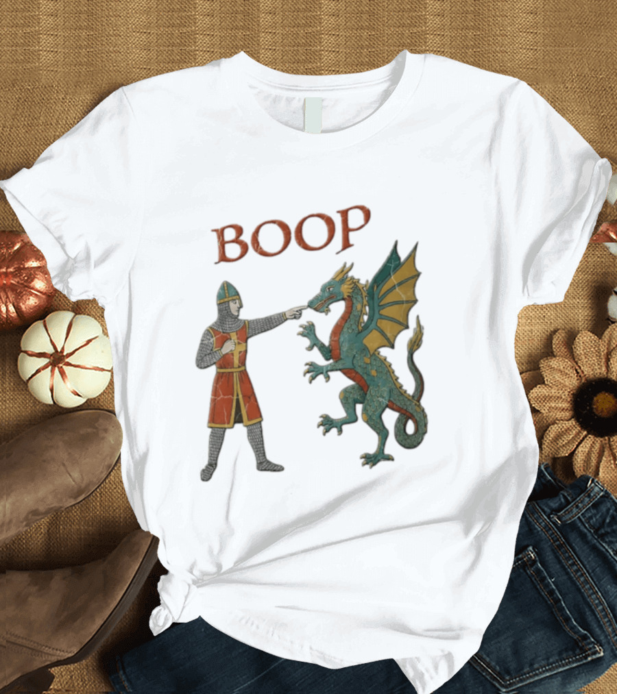 Knight Pointing Boop Dragon Encounter T-Shirt