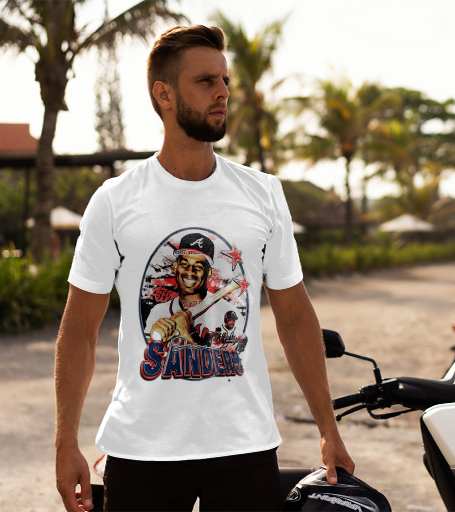 Deion Sanders Atlanta Braves MLB Stars Baseball Sports Memorabilia T-Shirt