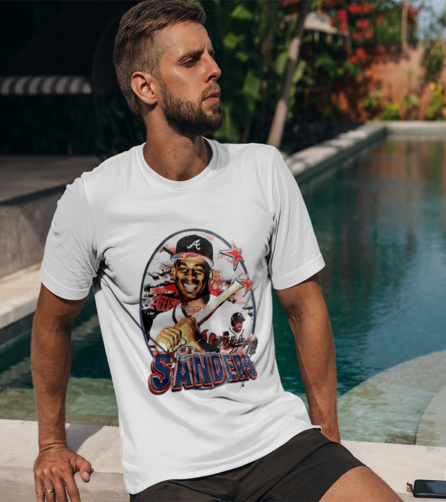 Deion Sanders Atlanta Braves MLB Stars Baseball Sports Memorabilia T-Shirt