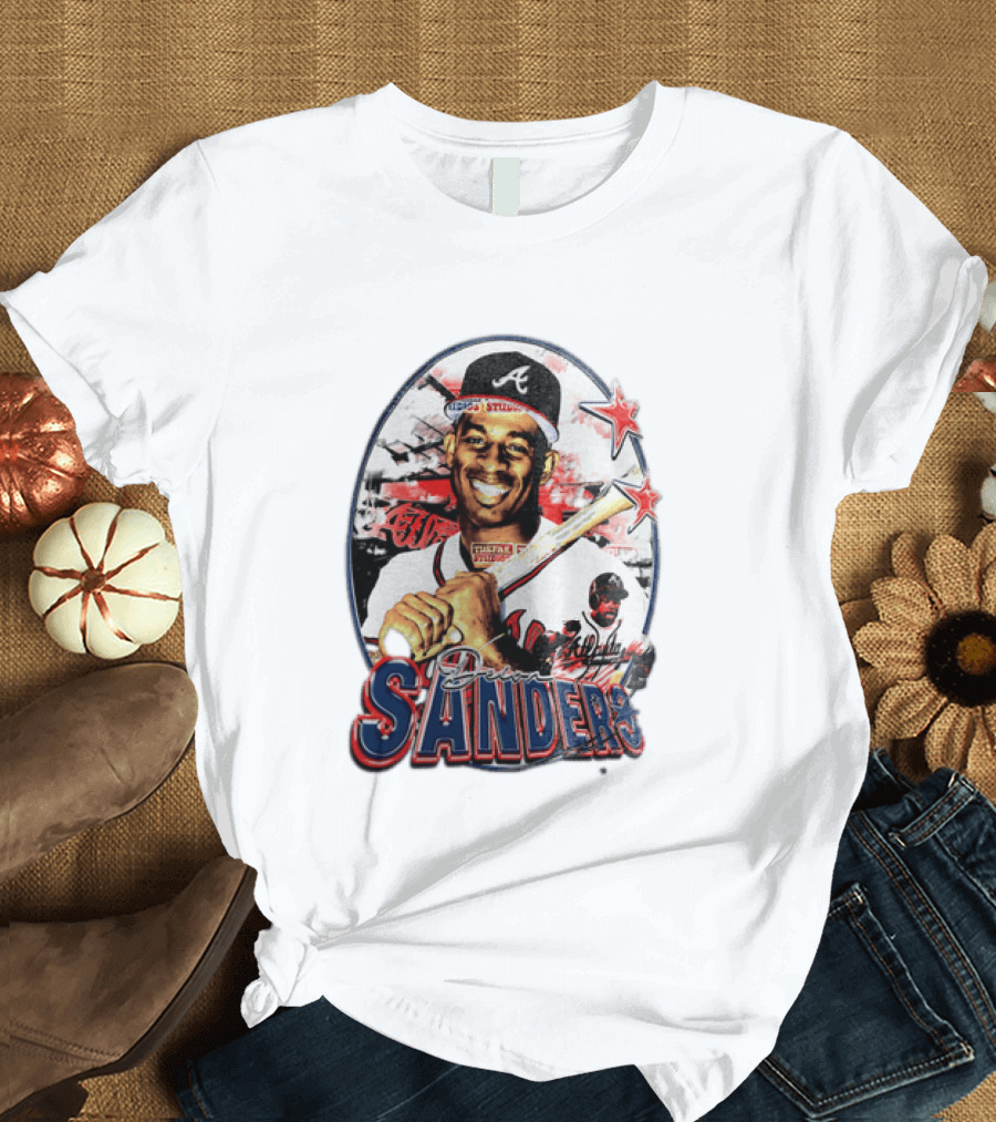 Deion Sanders Atlanta Braves MLB Stars Baseball Sports Memorabilia T-Shirt