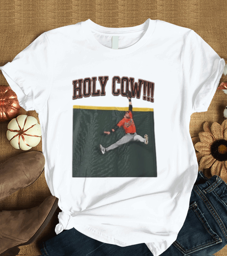 Holy Cow Colton Cowser Baltimore Orioles Catch 2026 T-Shirt