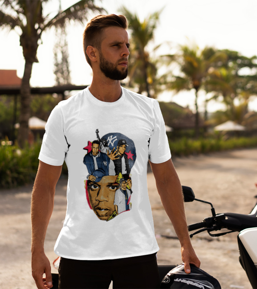 Jay Z New York Yankees Statue Of Liberty Stars T-Shirt
