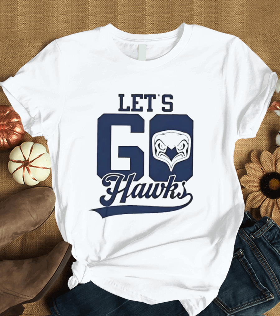 Let's Go Hawks Sports Team Cheer Owl T-Shirt