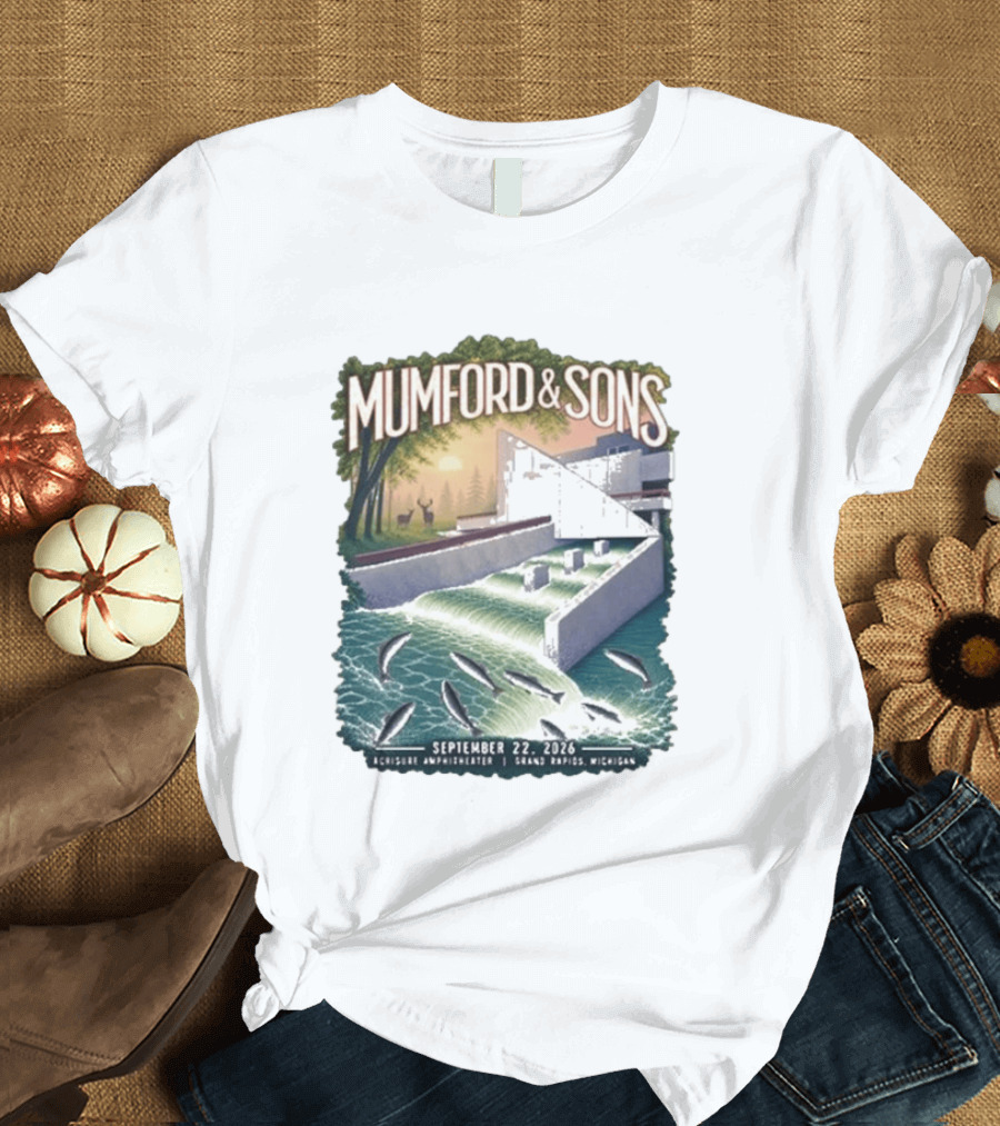 Mumford & Sons September 22 2026 Grand Rapids Michigan Acrisure Amphitheater T-Shirt