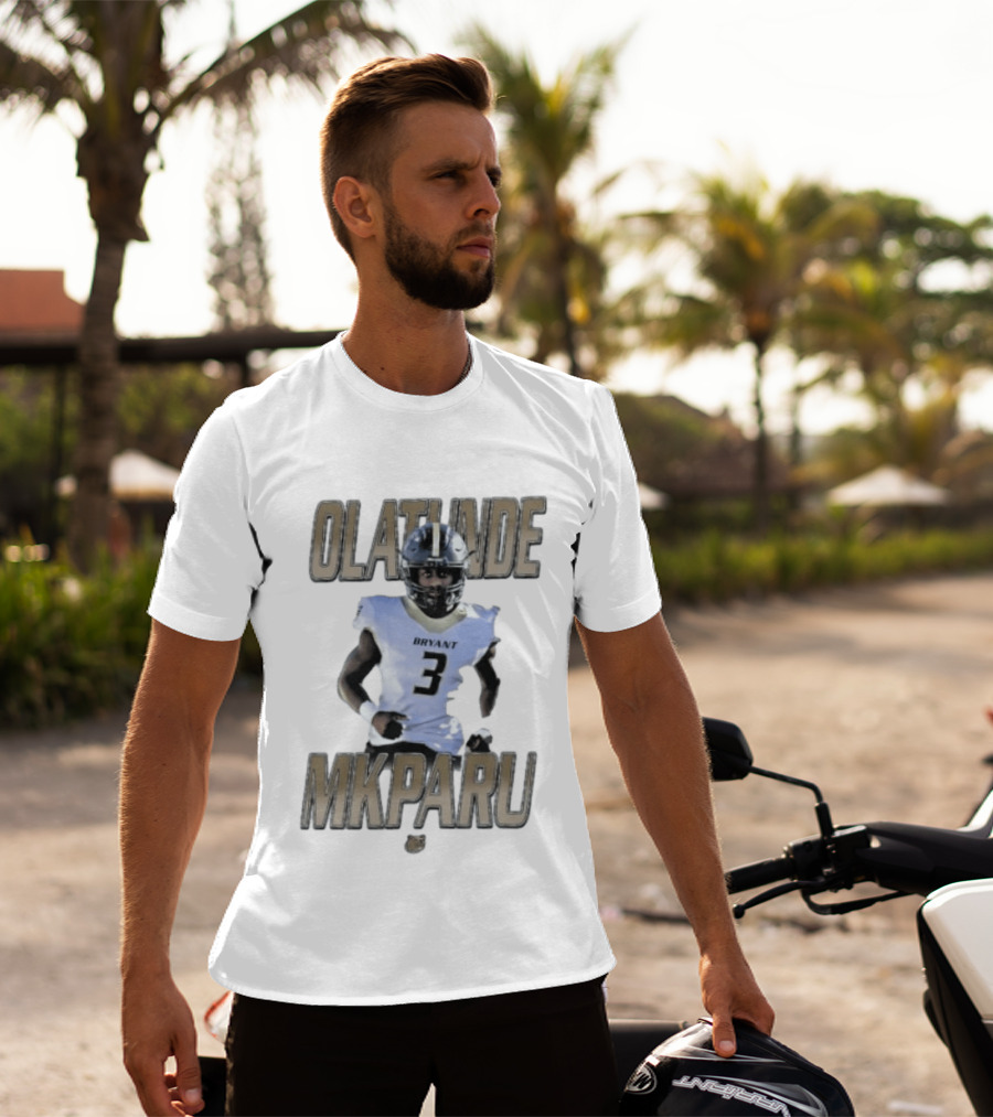 Bryant Bulldogs Olatunde Mkparu Number 3 T-Shirt