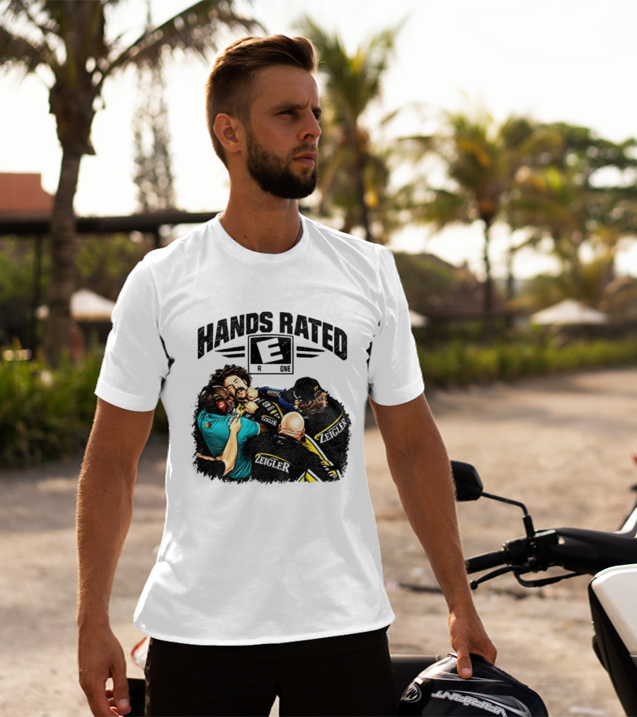 Ryan Blaney Vs Carson Hocevar Hands Rated E Zeigler Racing For Everyone T-Shirt