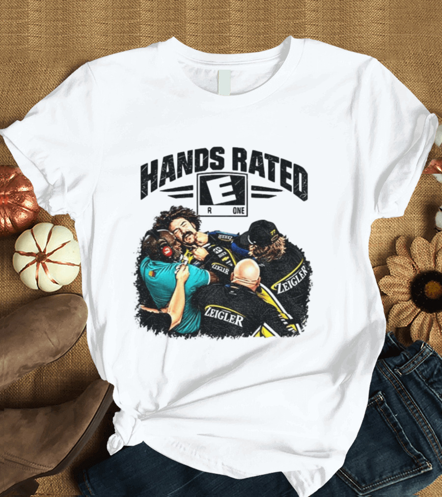 Ryan Blaney Vs Carson Hocevar Hands Rated E Zeigler Racing For Everyone T-Shirt