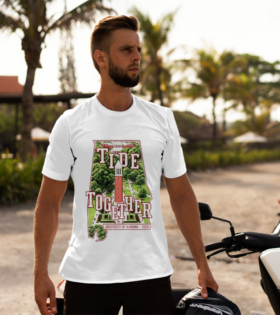 University Of Alabama 2026 Tide Together Alabama Map T-Shirt