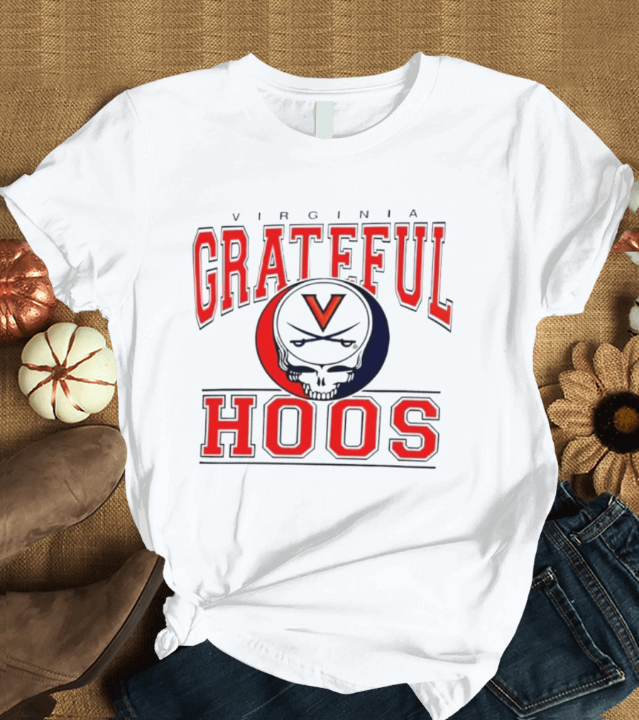 Virginia Grateful Hoos Logo UVA College Sports T-Shirt