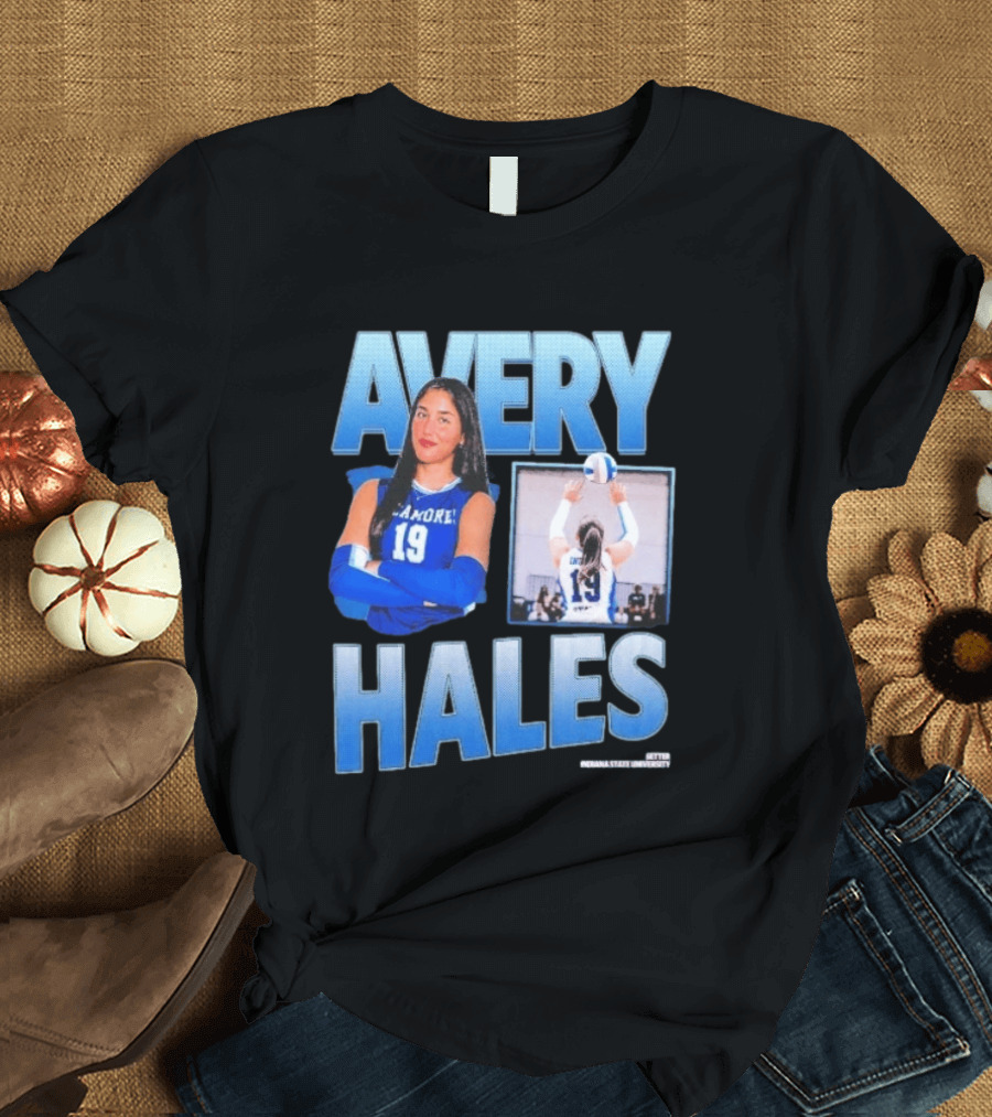 Avery Hales Indiana State Sycamores Volleyball No 19 Setter T-Shirt