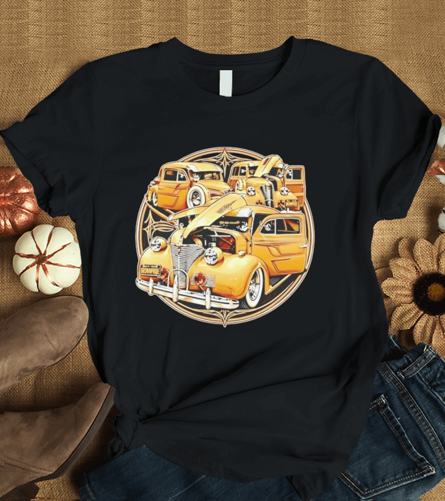 Brown Pride Lowrider Classic Cars Vintage Custom Car Art Deco T-Shirt