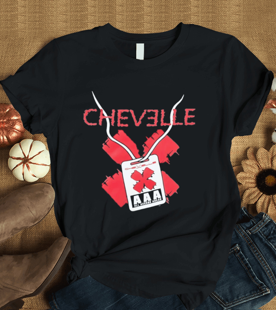 Chevelle AAA All Access Pass Red X Band Tour T-Shirt