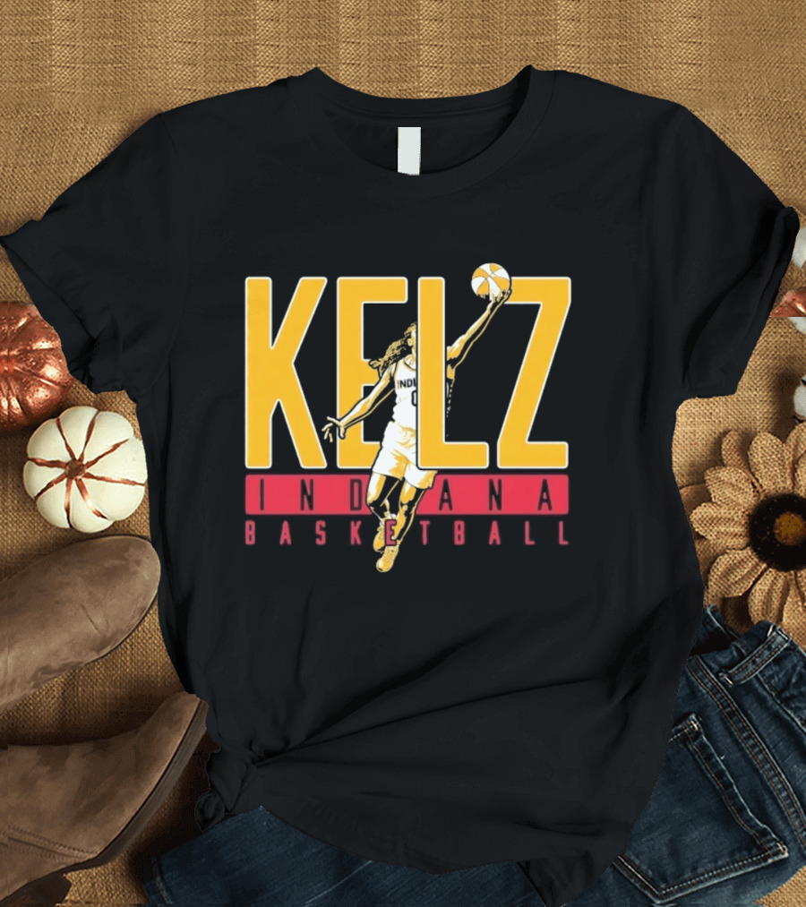 Kelz Indiana Basketball WNBA Player Dunking T-Shirt