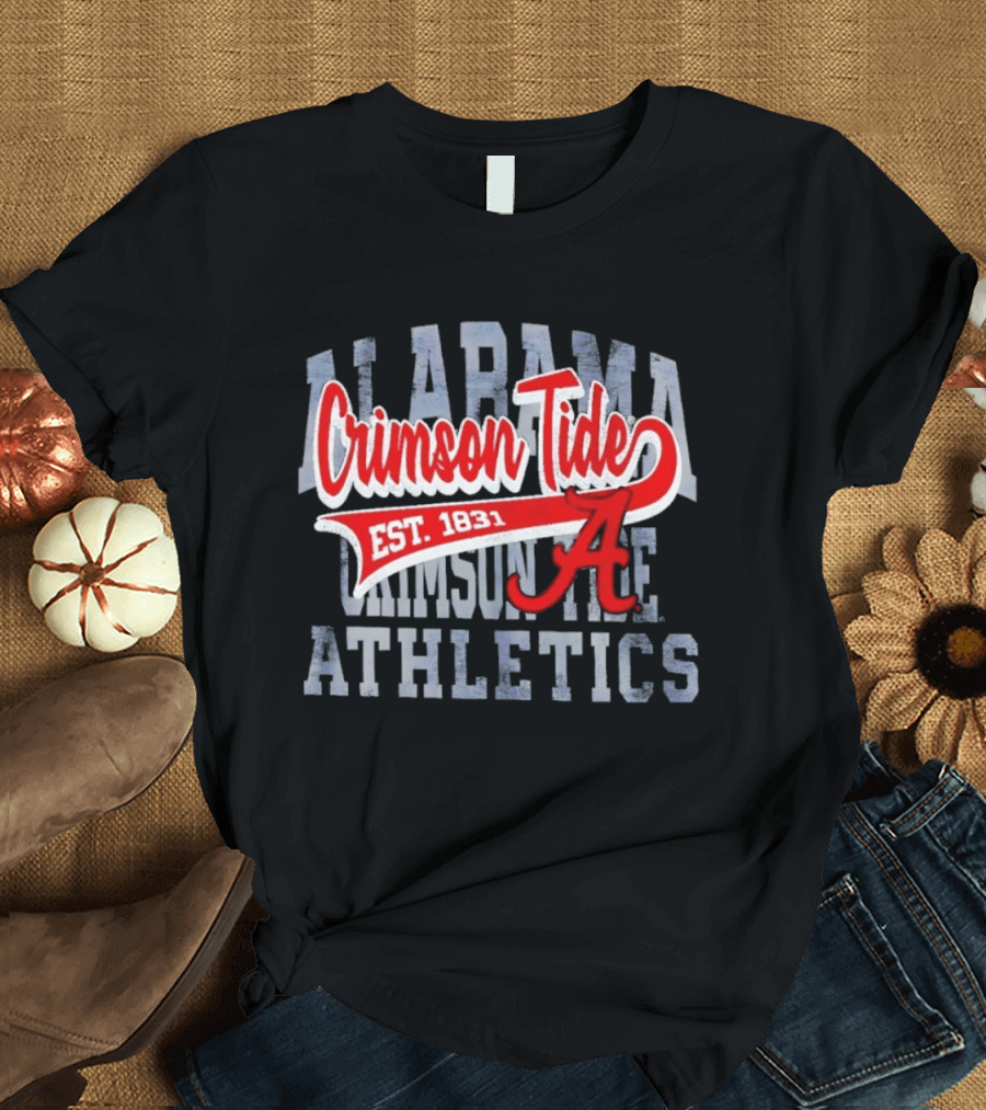 Alabama Crimson Tide Athletics Est 1831 Distressed T-Shirt