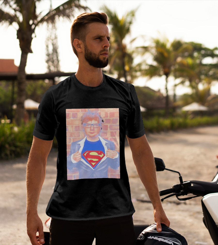 Ed Sheeran Superman Style Hero Look Iconic Rare Find T-Shirt