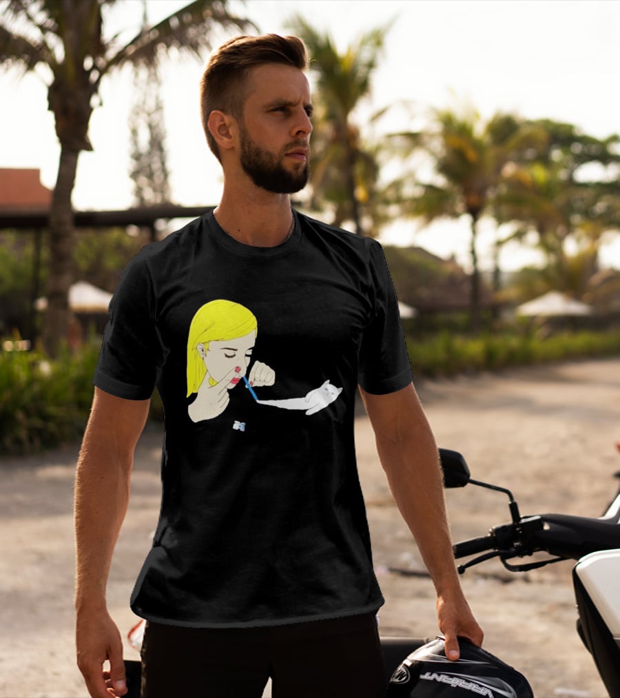 Ripndip Nermal Snorting Cat Blonde Girl Streetwear T-Shirt