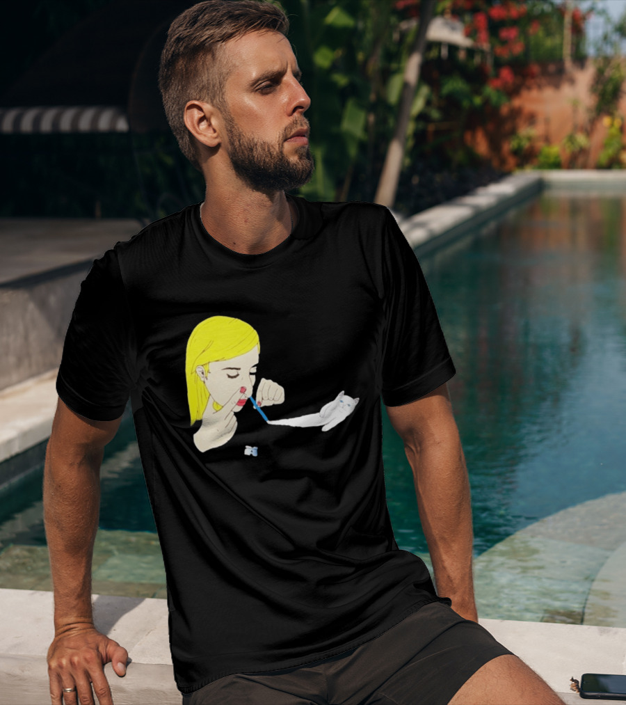 Ripndip Nermal Snorting Cat Blonde Girl Streetwear T-Shirt