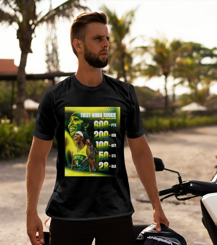Flau'jae For All Rookie First WNBA Rookie To Record 600+ PTS 200+ REB 100+ AST 50+ STL 28+ BLK Seattle T-Shirt