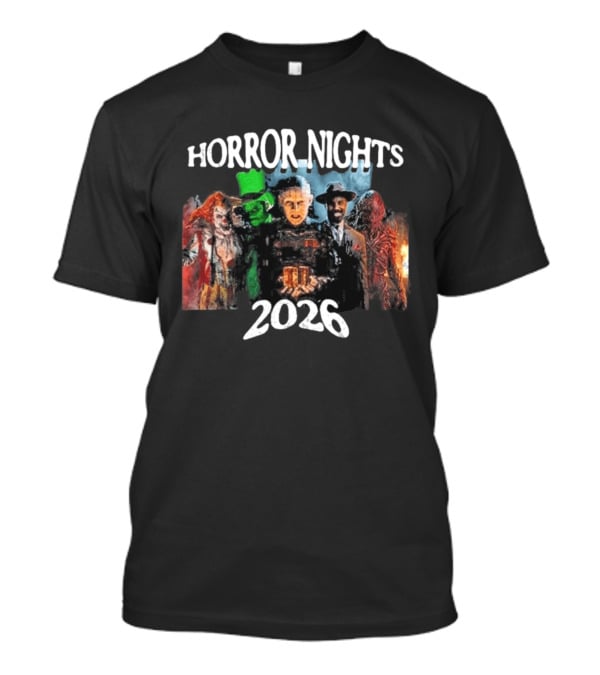 Horror Nights 2026 Haunted House Halloween Clowns Monsters Detective T-Shirt