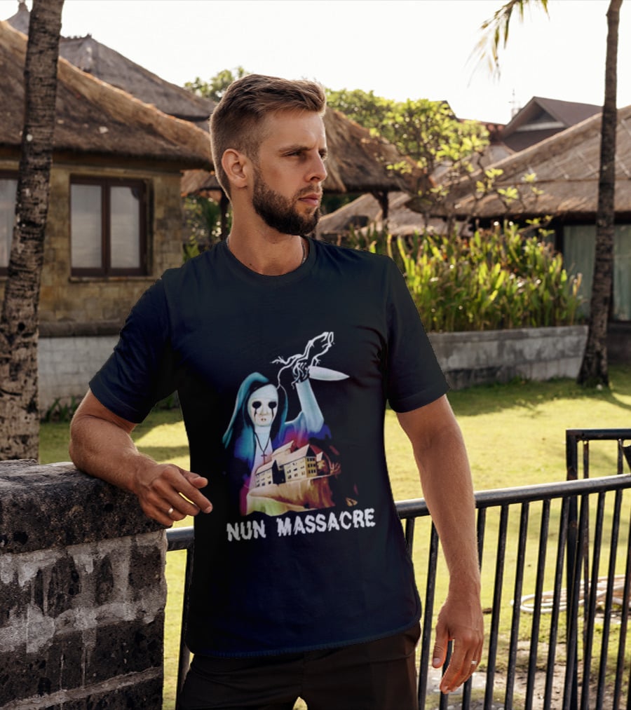 Nun Massacre Horror Game Puppet Combo Slasher T-Shirt