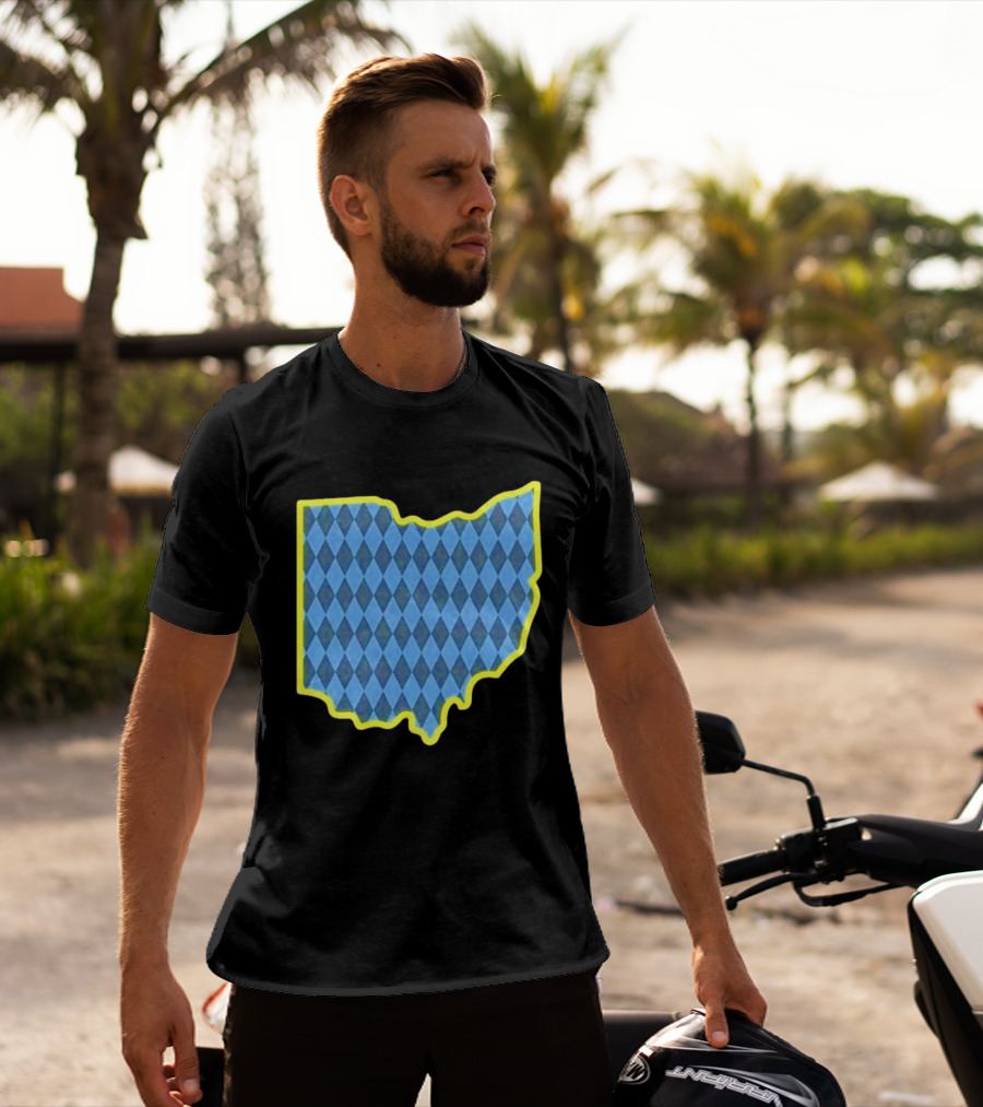 Oktoberfest Ohio Bavarian Diamond Pattern Map T-Shirt