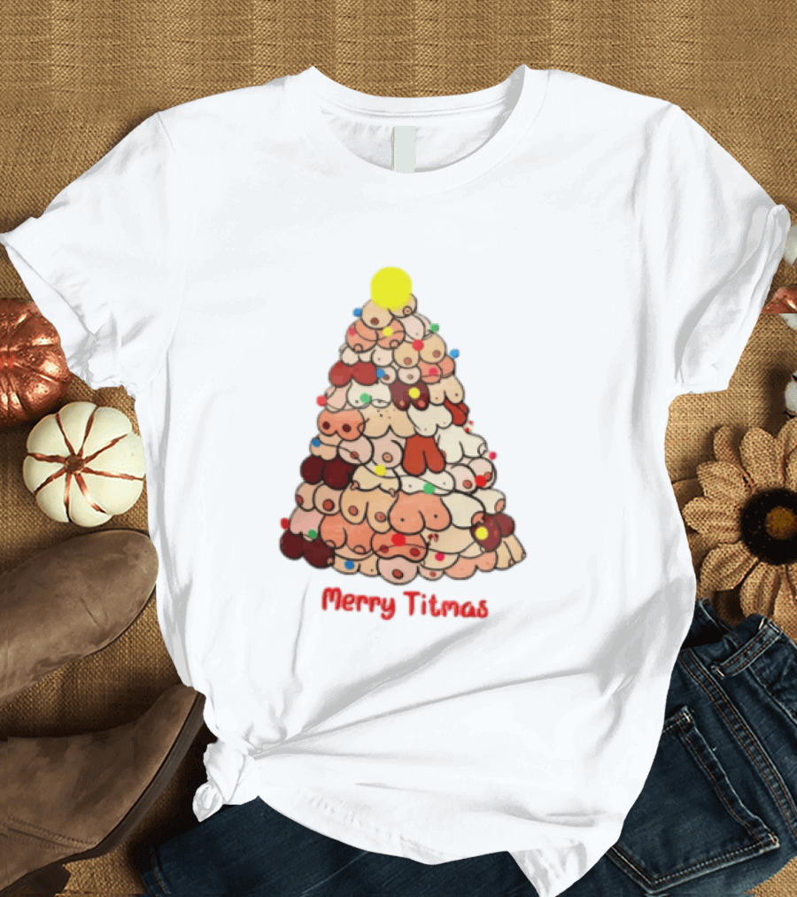 Merry Titmas Christmas Tree Fun Festive T-Shirt