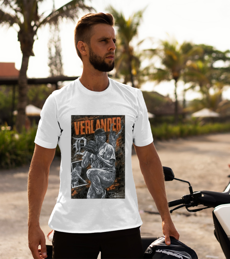 Detroit Tigers Verlander Baseball Legend 35 Pitcher T-Shirt