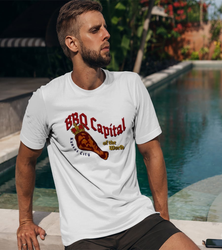 Kansas City BBQ Capital Of The World Leg With Crown T-Shirt