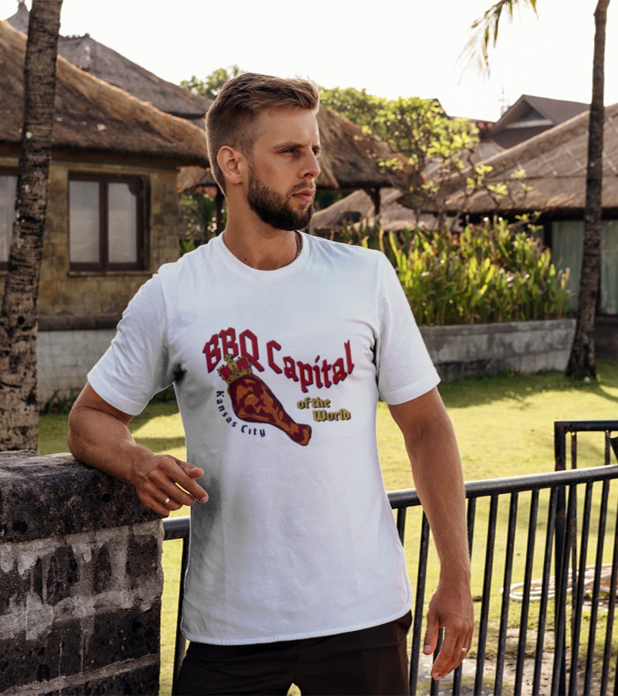 Kansas City BBQ Capital Of The World Leg With Crown T-Shirt