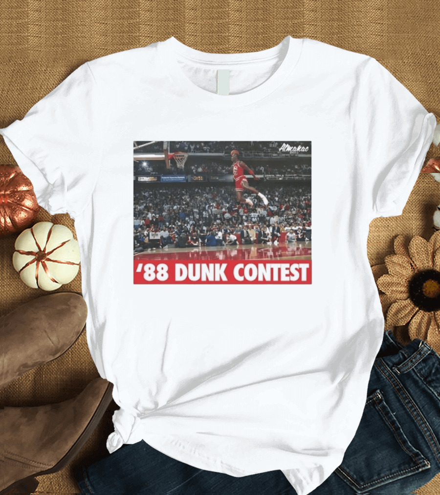 Michael Jordan 1988 Dunk Contest Chicago Bulls Almako Basketball NBA Legend T-Shirt