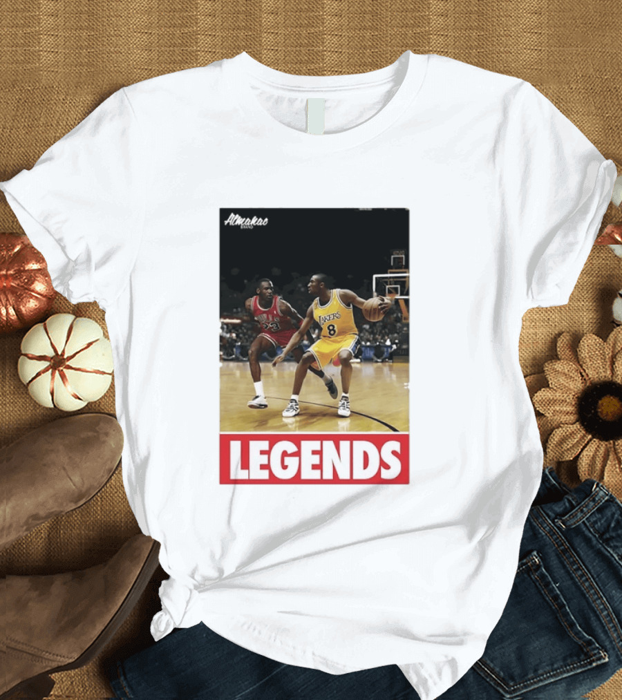 Michael Jordan Vs Kobe Bryant Legends Chicago Bulls Lakers T-Shirt